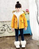 Girls Jackets & Coats Boys Clothes Kids 2017 Brand Fur Hooded Baby Girl Winter Jacket with Fleece Thick Warm Boys Coat Children