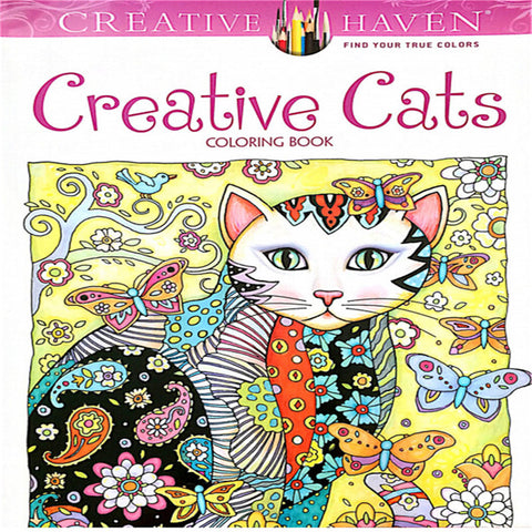 Creative Haven Creative Cats Colouring Book For Adults Antistress Coloring Book 18.5x21 Secret Garden Series Adult Coloring Book