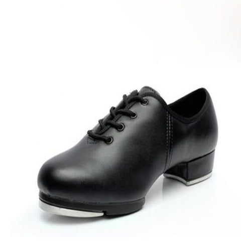 Human Leather Clogging Tap Shoes For Men And Women Lace Up Size EU34-EU45 Jazz Clogging Shoe Excellent Free Shipping