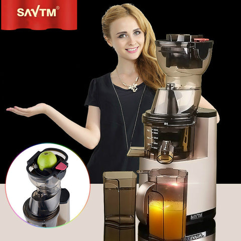 SAVTM Home/Commercial Fruit Electric Whole Slow Juicer Machine with Germany AC Motor
