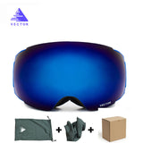 VECTOR New Brand Ski Goggles Double UV400 Anti-fog Big Ski Mask Glasses Skiing Professional Men Women Snow Snowboard Goggles