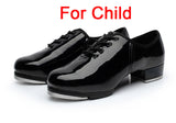 Brand New Hot Sale Patent Leather Clogging Tap Shoes For Men And Women Lace Up Size  EU34-EU45 Jazz Clogging Shoe