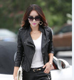 Leather jacket women 2017 new fashion leather coat women short slim motorcycle leather clothing female outerwear  Z926