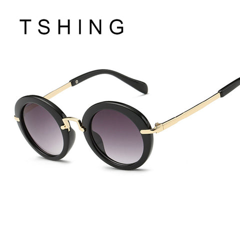 TSHING Fashion Children Round Sunglasses Boys Girls Brand Designer Colorful Circle Frame Sun Glasses Cute Kids Sunglasses UV400