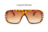 Men Fashion Gradient Sunglasses Women Luxury Brand Designer Male Flat Top Big Square Glasses