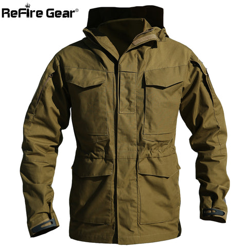 M65 UK US Army Clothes Casual Tactical Windbreaker Men Winter Autumn Waterproof Flight Pilot Coat Hoodie Military Field Jacket