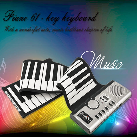 New Portable 61 Keys Universal Flexible Roll Up Electronic Piano Soft Keyboard Piano Top quality