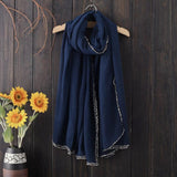 Fashion Accessories Winter Warm Men Women Scarves Woolen Long Large Solid 4 Colors Wrap Scarves & Shawls