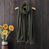 Fashion Accessories Winter Warm Men Women Scarves Woolen Long Large Solid 4 Colors Wrap Scarves & Shawls