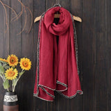 Fashion Accessories Winter Warm Men Women Scarves Woolen Long Large Solid 4 Colors Wrap Scarves & Shawls