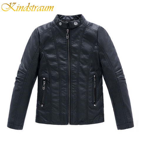 Kindstraum 2017 New Fashion Kids Faux Leather Jackets Boys Kid Clothes Spring Fall Children Fashion Coats Girls Outerwear, MC434