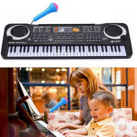 61 Keys Digital Music Electronic Keyboard Key Board Gift Electric Piano Gift with Microphone Music Instrument toys for children