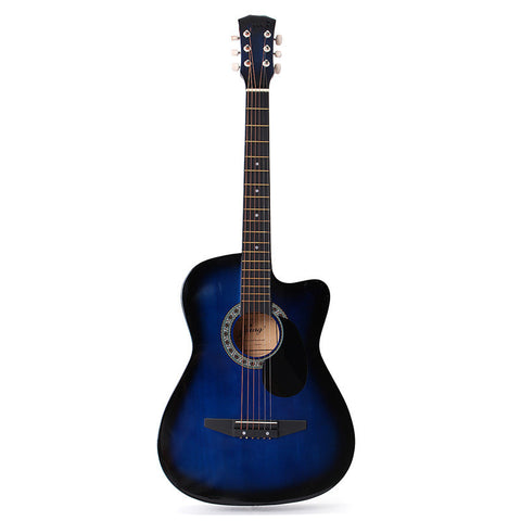 Zebra 6 Color 38 Inch Wooden Folk Acoustic Guitarra Electric Bass Guitar Ukulele with Case Bag for Musical Instruments Lover