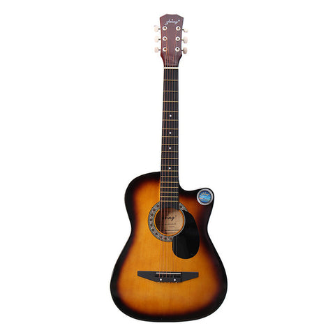 Zebra 6 Color 38 Inch Wooden Folk Acoustic Guitarra Electric Bass Guitar Ukulele with Case Bag for Musical Instruments Lover