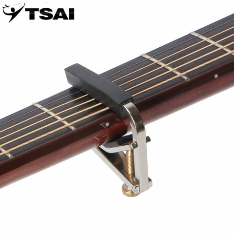TSAI Mental Capo Tuner Chromeplate Capo Musical Instrument Accessories For Guitar Electric Guitar Ukulele Adjustable Durable Hot