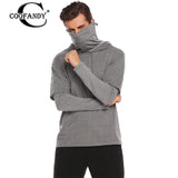 COOFANDY Male Clothes 2017 Men Fashion Turtleneck Long Sleeve Solid Pullover Hoodie US Size