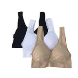 3PC Pregnant Women Bra Underwear Maternity Breastfeeding Nursing Feeding Bra L