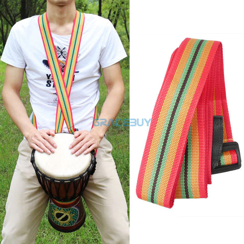 African Hand Drum Strap Cotton Colorful Djembe Strap for Drummer New