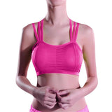Women Lady Sports Yoga Athletic Solid Wrap Chest Strap Vest Tops Bra BG