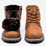 Full grain leather Men Winter Boots Size 38~50 Handmade Warm Men Winter Shoes #8988