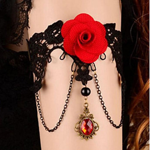 Women Fashion Lace Upper Arm Armlet Chain Armband Bracelet for Wedding