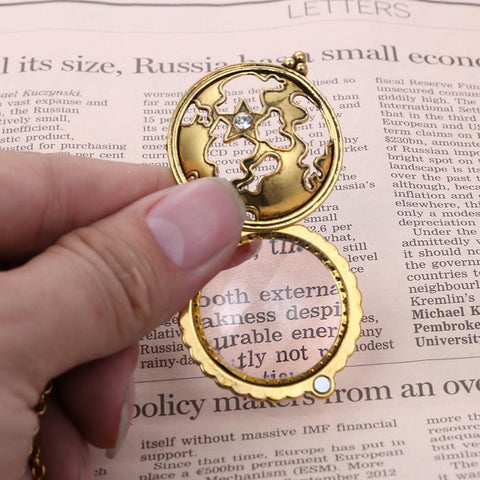 Magnifier Pendant Necklace Magnify Glass Reeding Decorativ Monocle Necklace