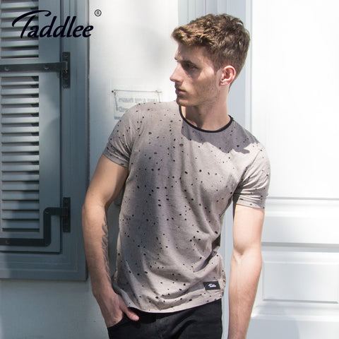 Taddlee Brand 2017 New Fashion Men's T Shirt Cotton Top Tees Shirts Casual Short Sleeve Soft Stretch O Neck Solid Basic T-shirts