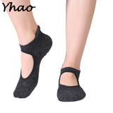 Yoga Women Open Toes Silver Terry Anti-Slip Cotton Calcetines Deporte YHAO New Brand sports Sox Compression Pilates Socks