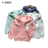 V-TREE Winter Children Jacket For Girls Warm Kids Outerwear & Coats Fleece Hooded Zipper Boys Windbreaker Baby Clothes