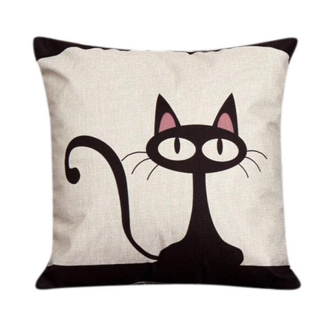 Throw Pillow Case Sofa Waist Pillowcases Car Cushion Cover Home Decor Cat