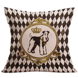 Vintage Cute Dog Pillow Case Sofa Waist Throw Cushion Cover Home Decor