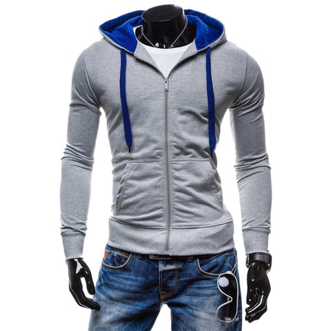 2017 Fashion Brand Hoodies Men Casual Sportswear Man Hoody Zipper Long-sleeved Sweatshirt Men Slim Fit Men Hoodie W1