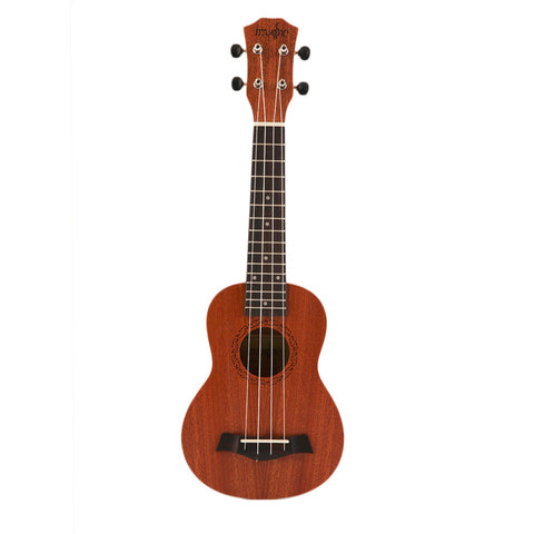 21 Inch Soprano Acoustic Ukulele Guitar 4Strings Ukelele Guitarra Handcraft Wood White Guitarist Mahogany Plug-in Overseas Stock