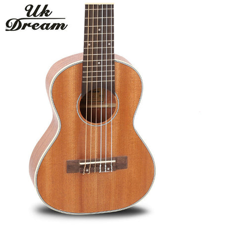 28 Inch Mini Acoustic Guitar 6 Strings 18 Frets Classical Knob Ukulele Full Sapele Wooden guitarra guitars china guitalele