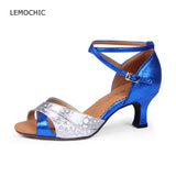 LEMOCHIC salsa ladies ballroom dance latin tango jazz tap samba pointe high heels arena classical newest of women dancing shoes