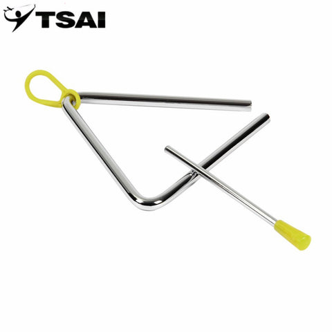 Professional 4"/6"/8"/10"Rhythm Steel Triangle Beater Good Sound Musical instruments with Stick Kids Child Baby Gift