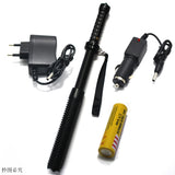Powerful led flashlight 18650 CREE Q5 Telescopic baton self defense police 1101 Patrol LED rechargeable flash light