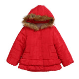 MUQGEW fashion Baby Girl Boy Autumn Winter Cotton Hooded Coat Jacket Thick Warm Outwear Clothes fur Collar Jacket for 3T-8T  ZK