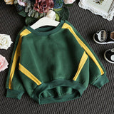 Baby Girl Boy Clothes Children Toddler Kids Patchwork Winter/Autumn Pullover Knit Loose Top Spring Coat