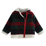 Kids Boy Girl Plaid Fleece Zippered Jacket Fashion Woolen Coat 2017 Baby Autumn Winter Slim Coat Warm Outwear Children Clothing