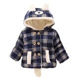 2017 Fashion Autumn Baby Boys Coat Plaid Cotton Clothes Kids Boys Jackets Baby Girls Hooded Coat Outwear